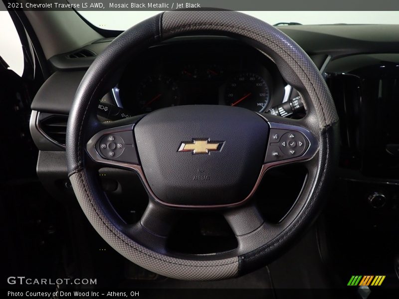 Mosaic Black Metallic / Jet Black 2021 Chevrolet Traverse LS AWD