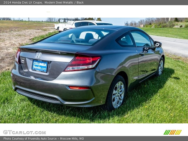 Modern Steel Metallic / Black 2014 Honda Civic LX Coupe