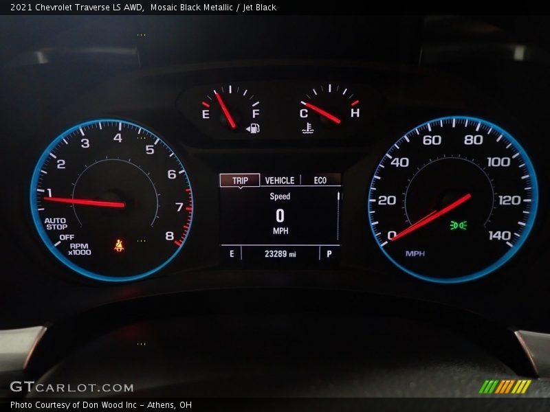 Mosaic Black Metallic / Jet Black 2021 Chevrolet Traverse LS AWD