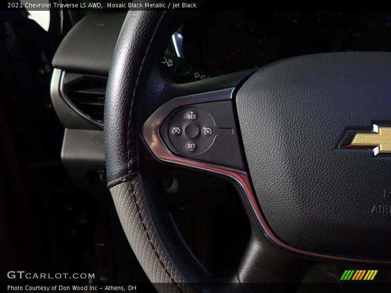 Mosaic Black Metallic / Jet Black 2021 Chevrolet Traverse LS AWD