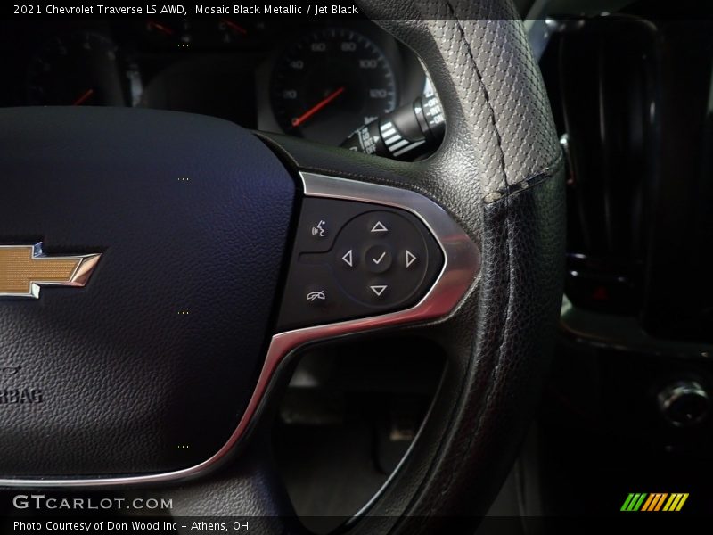 Mosaic Black Metallic / Jet Black 2021 Chevrolet Traverse LS AWD