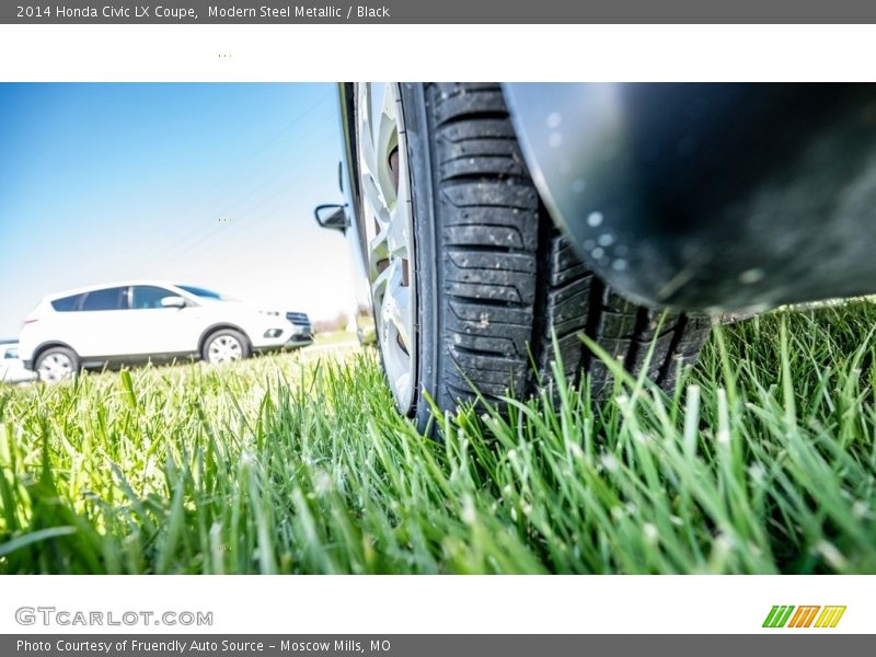 Modern Steel Metallic / Black 2014 Honda Civic LX Coupe