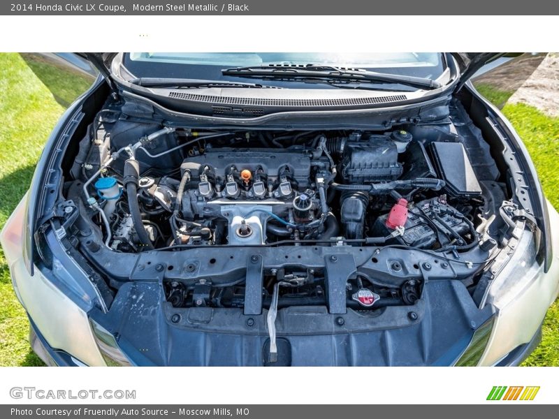 Modern Steel Metallic / Black 2014 Honda Civic LX Coupe