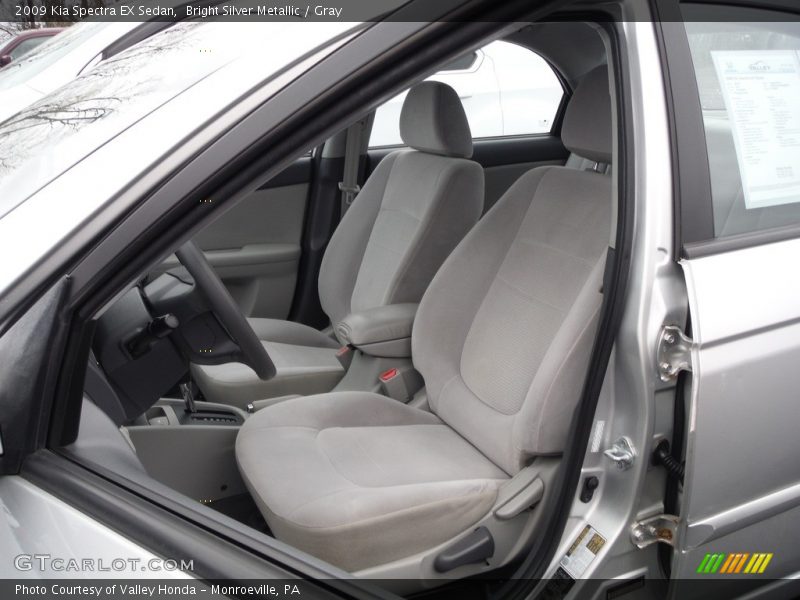 Bright Silver Metallic / Gray 2009 Kia Spectra EX Sedan
