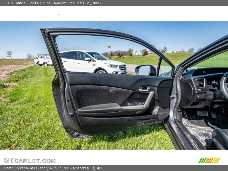 Modern Steel Metallic / Black 2014 Honda Civic LX Coupe