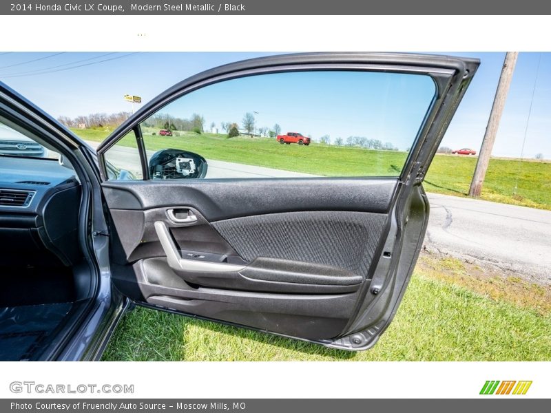 Modern Steel Metallic / Black 2014 Honda Civic LX Coupe