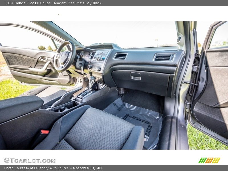 Modern Steel Metallic / Black 2014 Honda Civic LX Coupe