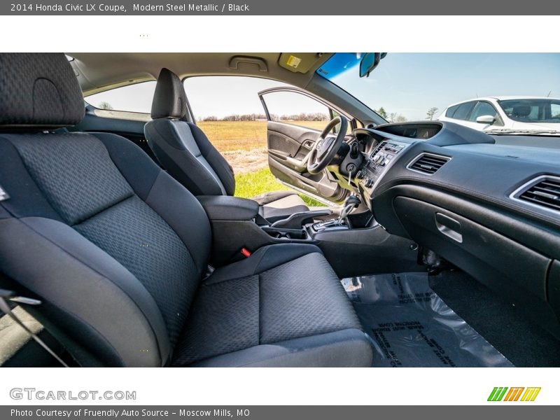 Modern Steel Metallic / Black 2014 Honda Civic LX Coupe