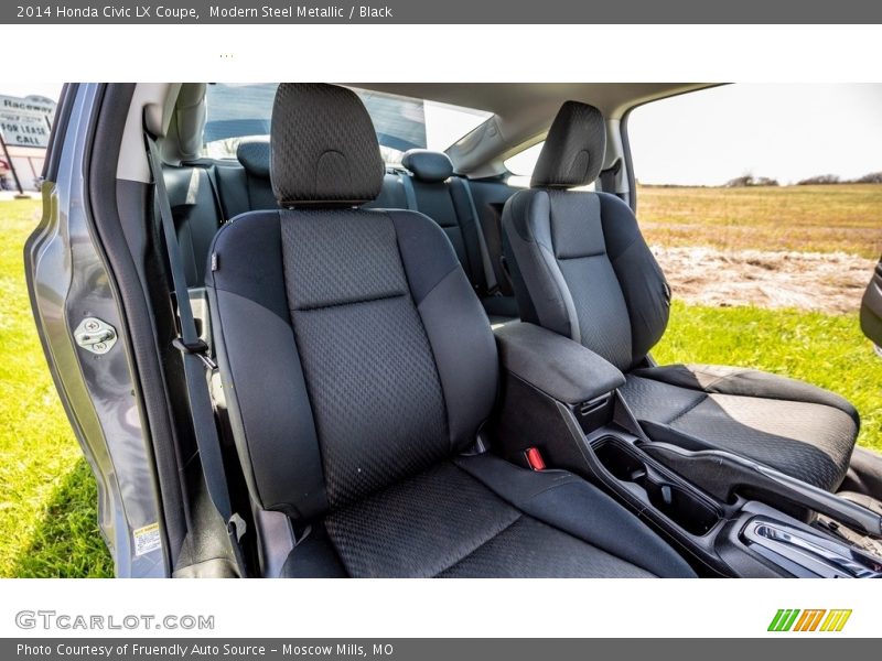 Modern Steel Metallic / Black 2014 Honda Civic LX Coupe