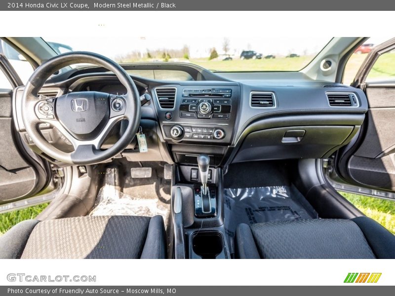Modern Steel Metallic / Black 2014 Honda Civic LX Coupe