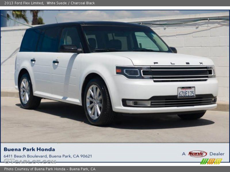 White Suede / Charcoal Black 2013 Ford Flex Limited