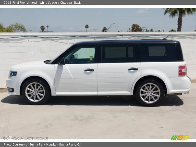 White Suede / Charcoal Black 2013 Ford Flex Limited