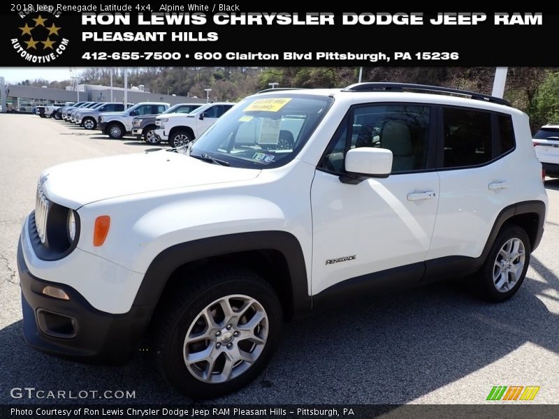 Alpine White / Black 2018 Jeep Renegade Latitude 4x4