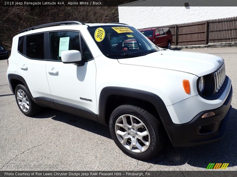 Alpine White / Black 2018 Jeep Renegade Latitude 4x4