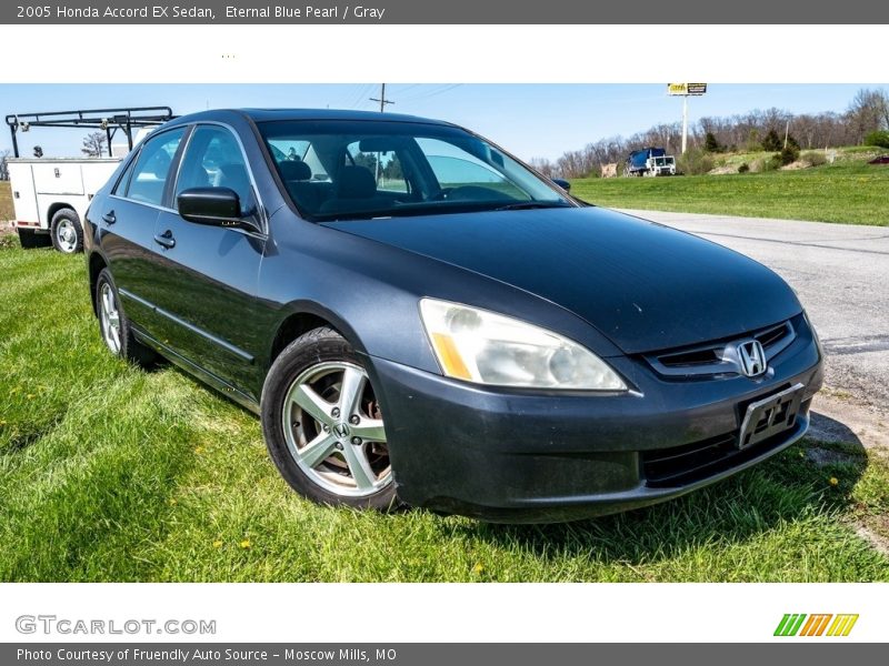 Eternal Blue Pearl / Gray 2005 Honda Accord EX Sedan