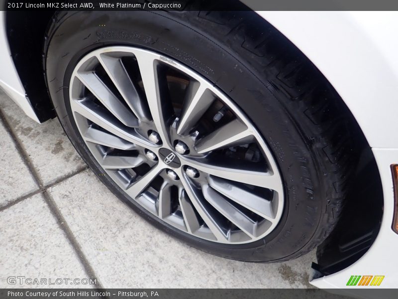 White Platinum / Cappuccino 2017 Lincoln MKZ Select AWD