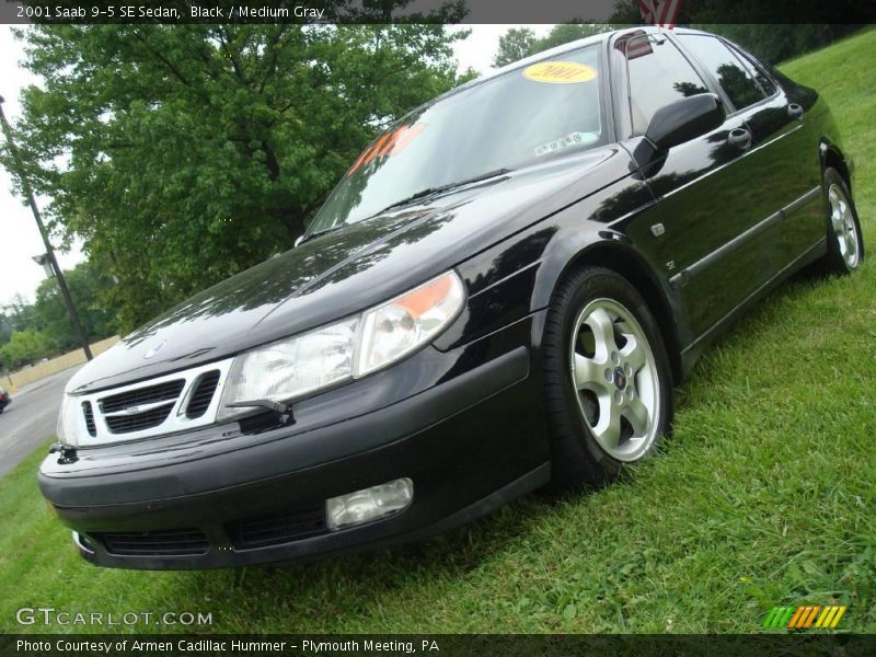 Black / Medium Gray 2001 Saab 9-5 SE Sedan