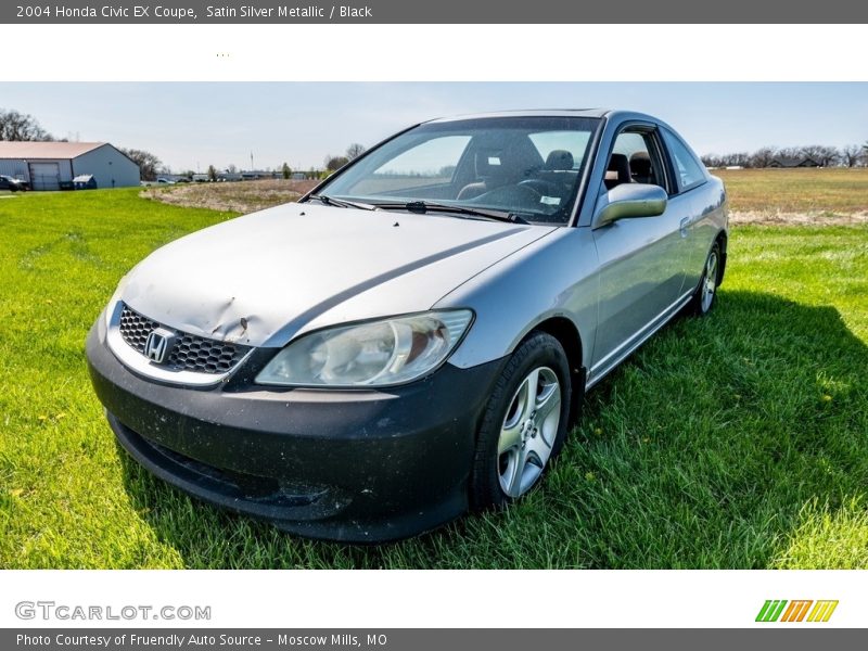 Satin Silver Metallic / Black 2004 Honda Civic EX Coupe