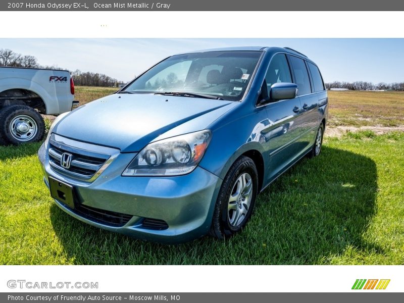 Ocean Mist Metallic / Gray 2007 Honda Odyssey EX-L