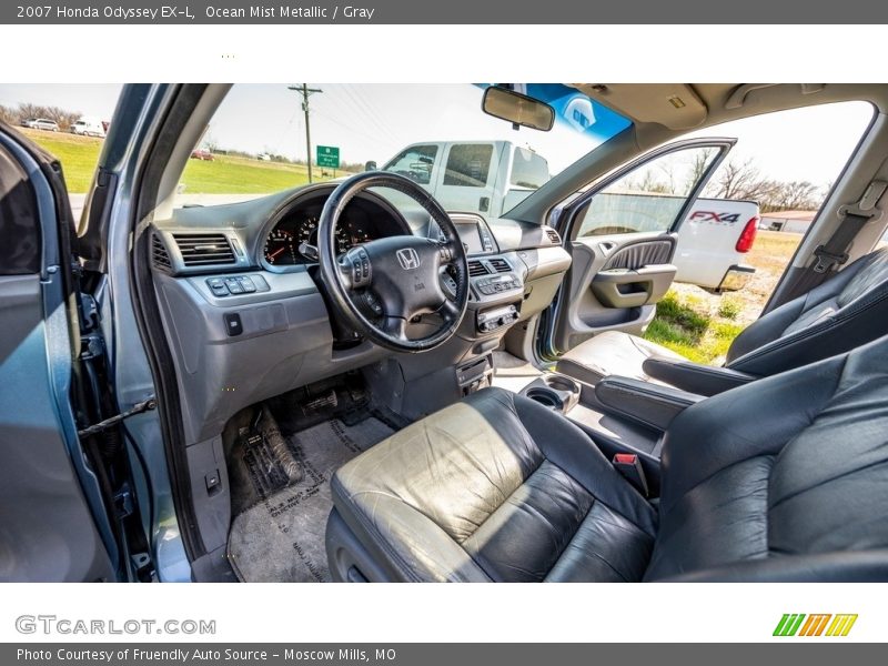 Ocean Mist Metallic / Gray 2007 Honda Odyssey EX-L