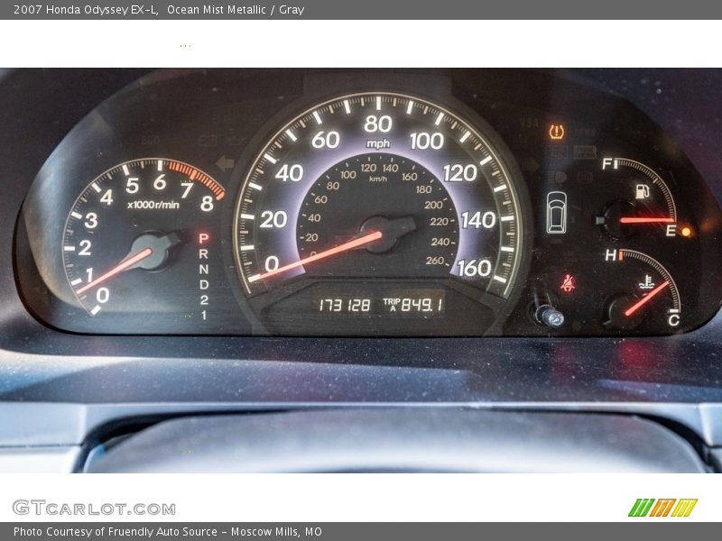 Ocean Mist Metallic / Gray 2007 Honda Odyssey EX-L