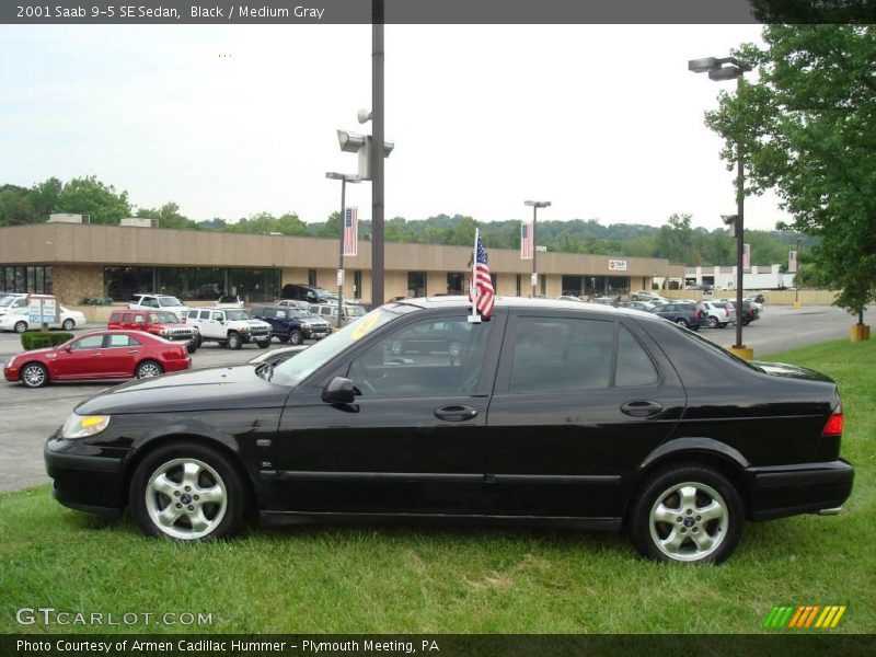 Black / Medium Gray 2001 Saab 9-5 SE Sedan