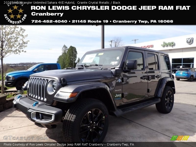 Granite Crystal Metallic / Black 2022 Jeep Wrangler Unlimited Sahara 4XE Hybrid