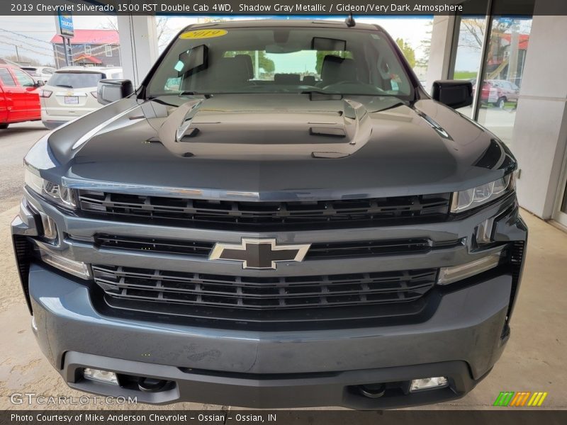 Shadow Gray Metallic / Gideon/Very Dark Atmosphere 2019 Chevrolet Silverado 1500 RST Double Cab 4WD