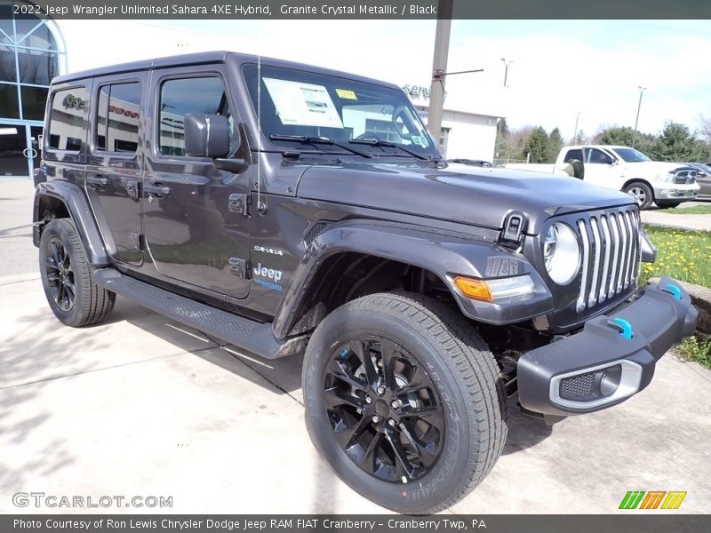 Front 3/4 View of 2022 Wrangler Unlimited Sahara 4XE Hybrid