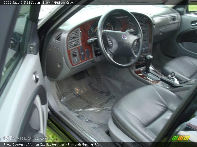 Black / Medium Gray 2001 Saab 9-5 SE Sedan