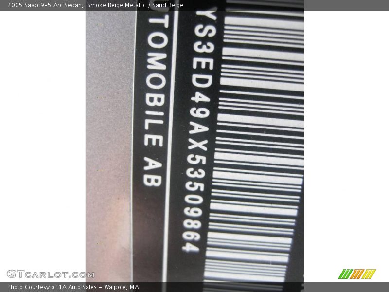 Smoke Beige Metallic / Sand Beige 2005 Saab 9-5 Arc Sedan