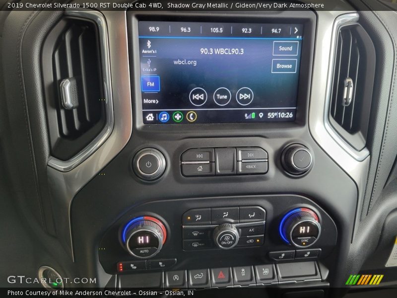 Shadow Gray Metallic / Gideon/Very Dark Atmosphere 2019 Chevrolet Silverado 1500 RST Double Cab 4WD