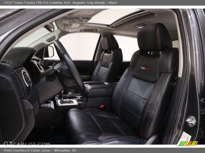 Front Seat of 2020 Tundra TRD Pro CrewMax 4x4