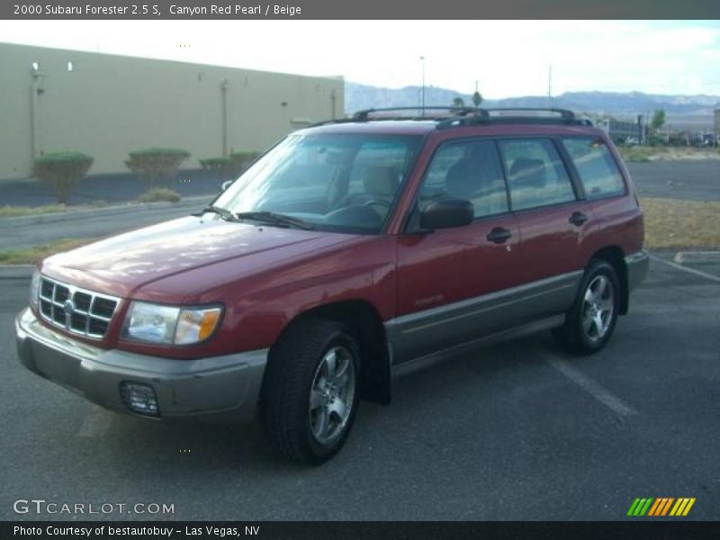Canyon Red Pearl / Beige 2000 Subaru Forester 2.5 S