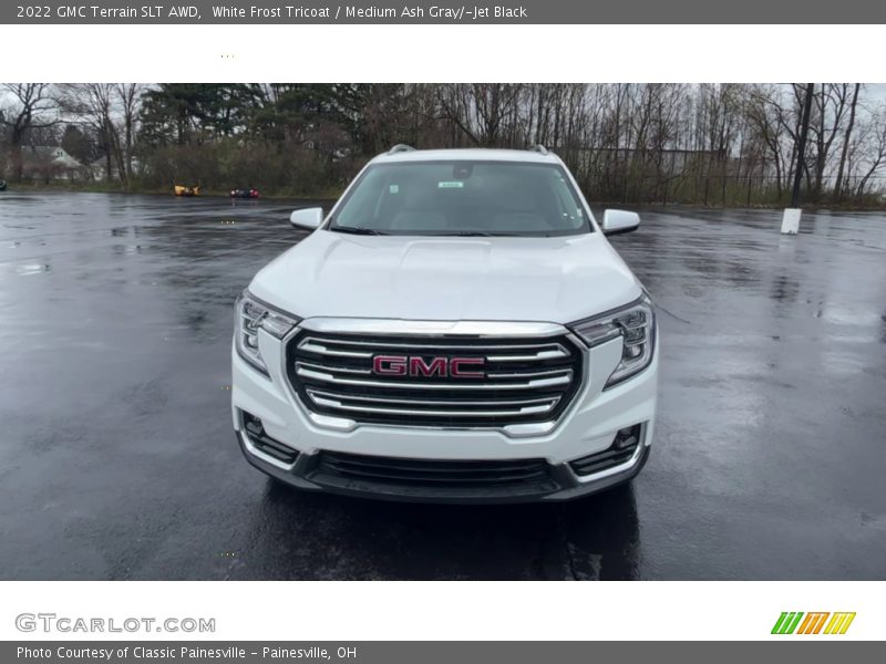 White Frost Tricoat / Medium Ash Gray/­Jet Black 2022 GMC Terrain SLT AWD