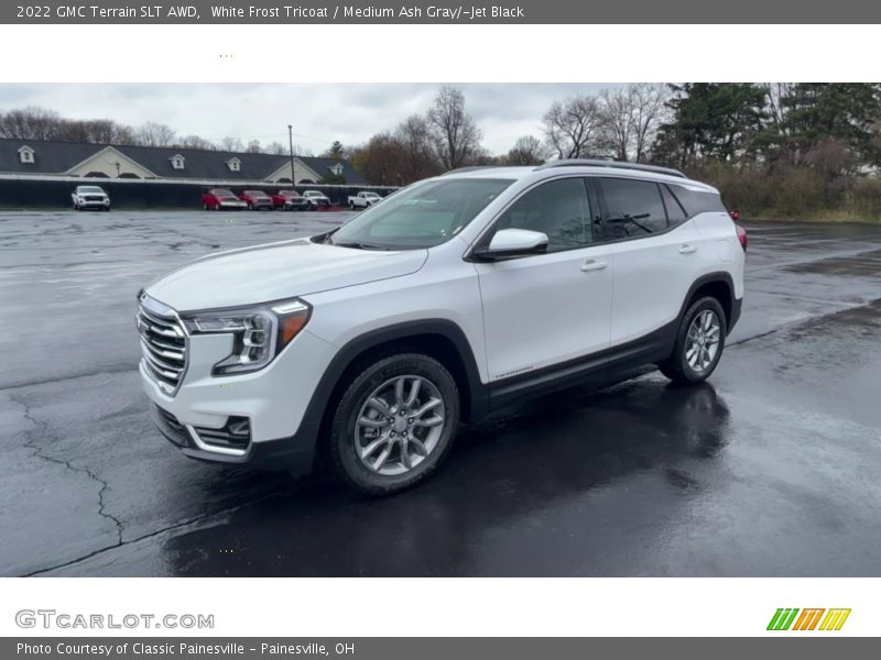White Frost Tricoat / Medium Ash Gray/­Jet Black 2022 GMC Terrain SLT AWD