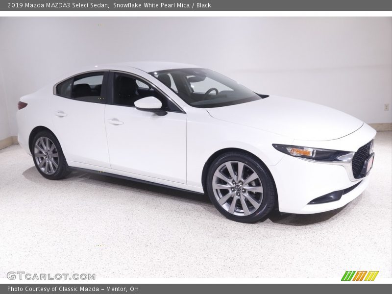 Snowflake White Pearl Mica / Black 2019 Mazda MAZDA3 Select Sedan