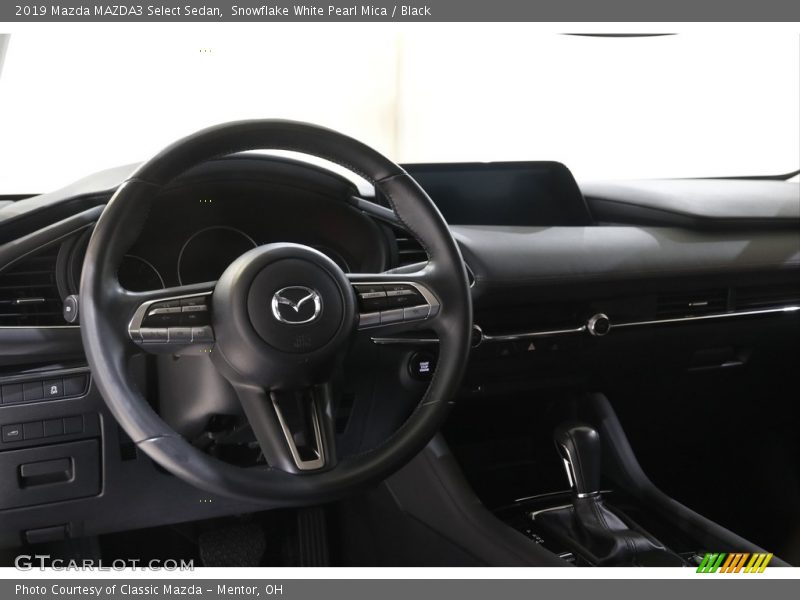 Snowflake White Pearl Mica / Black 2019 Mazda MAZDA3 Select Sedan