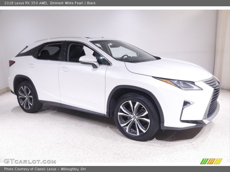 Eminent White Pearl / Black 2018 Lexus RX 350 AWD
