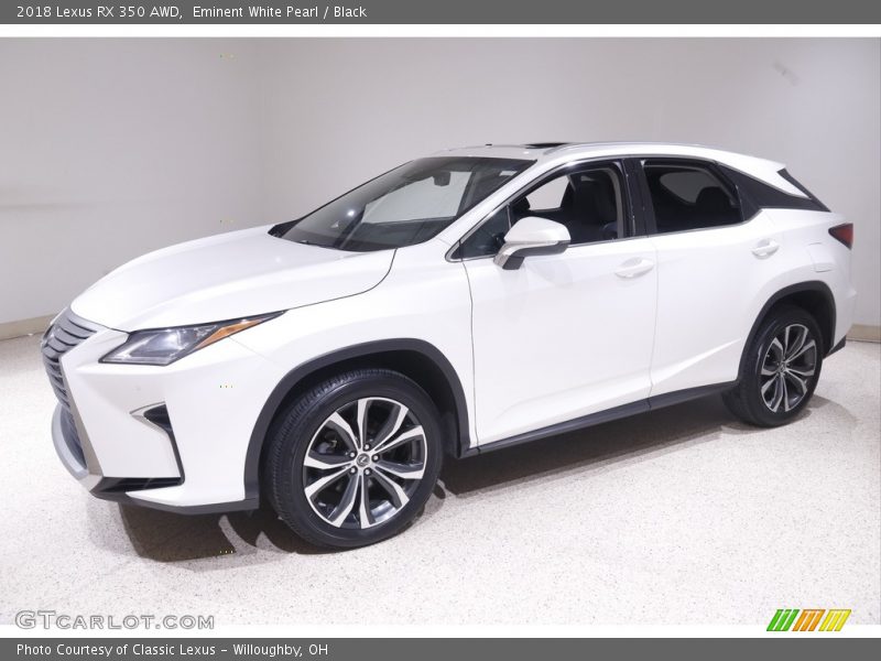 Eminent White Pearl / Black 2018 Lexus RX 350 AWD