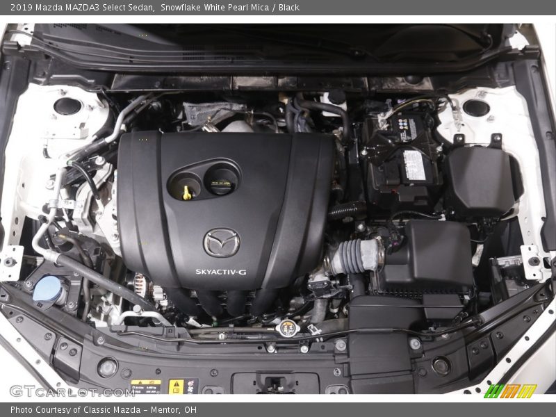Snowflake White Pearl Mica / Black 2019 Mazda MAZDA3 Select Sedan