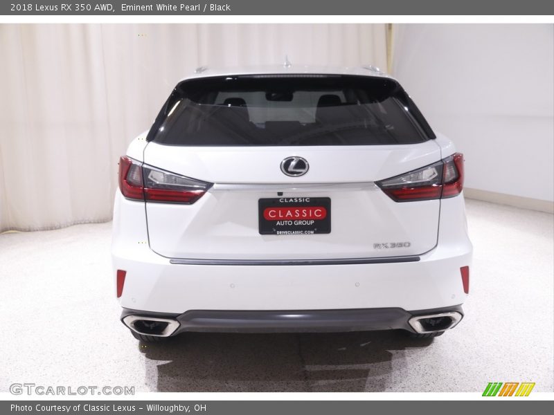 Eminent White Pearl / Black 2018 Lexus RX 350 AWD