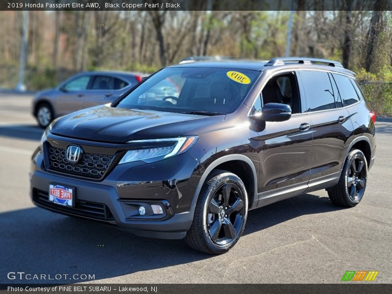 Black Copper Pearl / Black 2019 Honda Passport Elite AWD