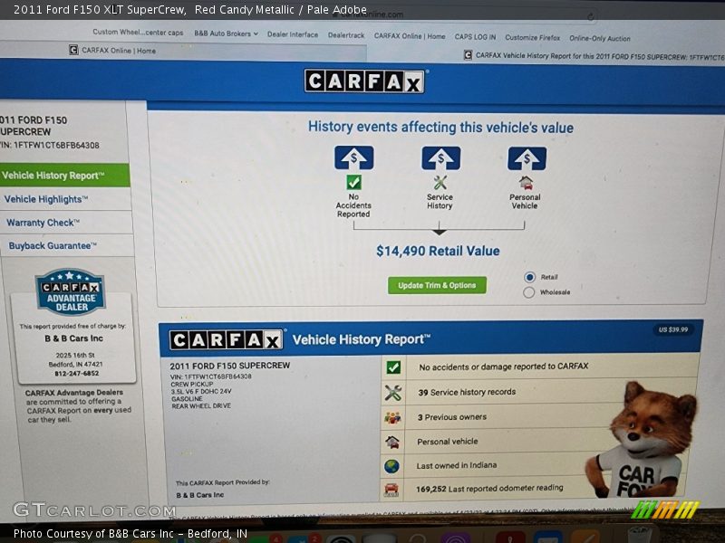 Red Candy Metallic / Pale Adobe 2011 Ford F150 XLT SuperCrew