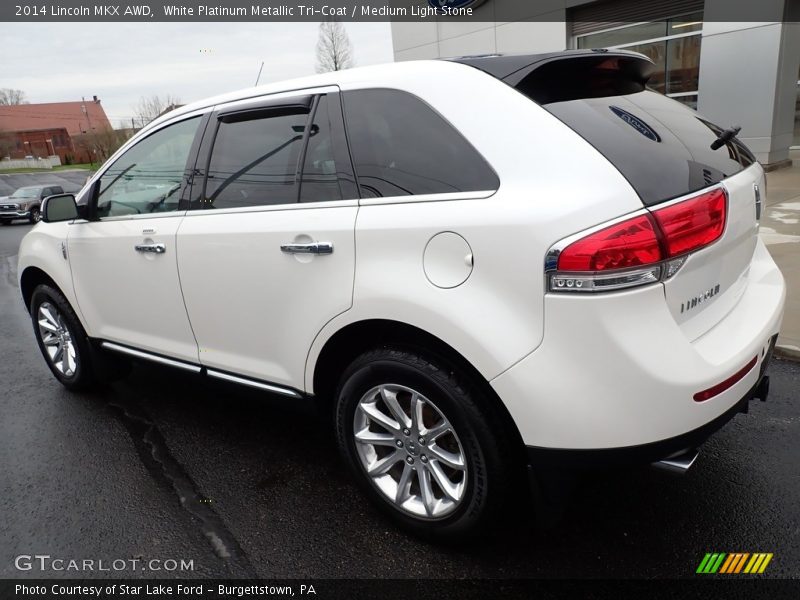 White Platinum Metallic Tri-Coat / Medium Light Stone 2014 Lincoln MKX AWD