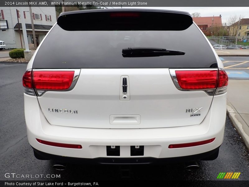 White Platinum Metallic Tri-Coat / Medium Light Stone 2014 Lincoln MKX AWD