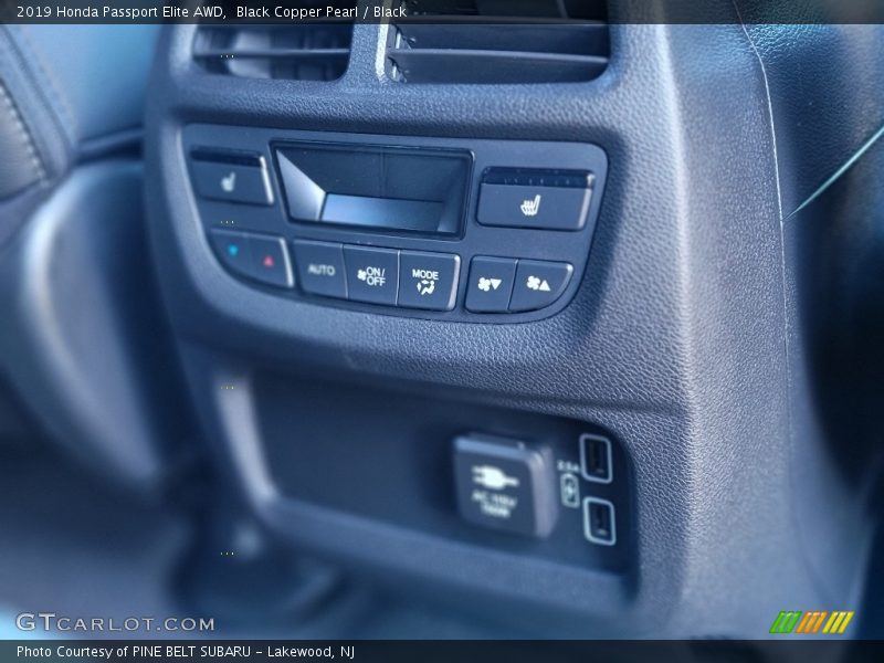 Black Copper Pearl / Black 2019 Honda Passport Elite AWD