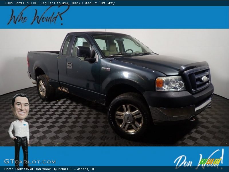 Black / Medium Flint Grey 2005 Ford F150 XLT Regular Cab 4x4
