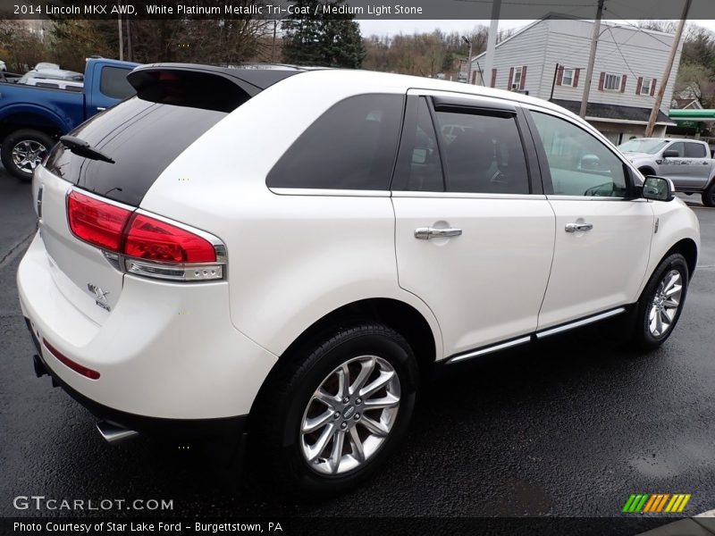 White Platinum Metallic Tri-Coat / Medium Light Stone 2014 Lincoln MKX AWD