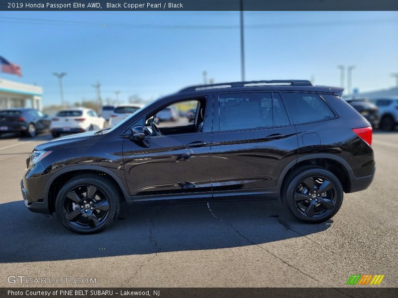 Black Copper Pearl / Black 2019 Honda Passport Elite AWD